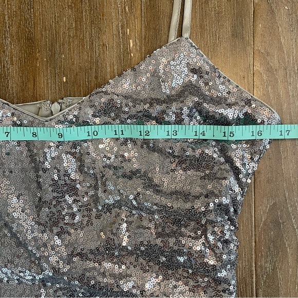 Lulus All Over Sequence Mini Dress Asymmetrical Bodycon Sparkly Women’s M - Picture 4 of 9